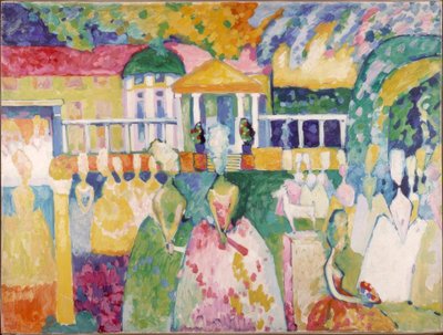 Ladies in Crinolines by Wassily Kandinsky